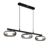 Suspension, applique, plafonnier, LED, métal, noir, fumé, H 120 cm