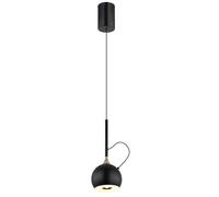 Suspension, applique, plafonnier, LED, métal, noir, réglable, H 150 cm