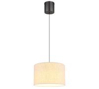 Suspension, applique, plafonnier, LED, noir, lin, couleur crème, H 180 cm
