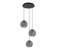 Suspension ARANGONA E27 3X40W en acier noir D455mm