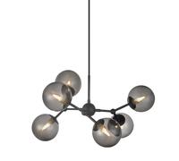 Suspension Atom, Grand Modèle, Fumé/ Noir
