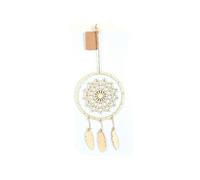 Suspension attrape-rêves en bois 41 x 16 cm - Mandala Beige