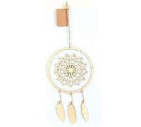 Suspension attrape-rêves en bois 41 x 16 cm - Mandala Beige