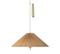 Suspension avec contrepoids A1972 H x Ø 20.3x56cm/cord in golden textile/base brass