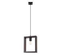 Suspension avec élément en bois, noir, ARIES, 1 x E27, 15 W, SL.1311, Sollux Lig