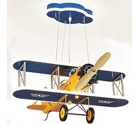 Suspension Avion Style Art déco Moderne et créatif, plafonnier à Hauteur réglable, idéal pour Chambre d'enfant, Salle de Jeux ou Chambre à Coucher.