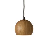 Suspension Ball Ø12cm H x Ø 10x12cm/textile cable black canopy oak