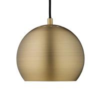 Suspension Ball métallique Ø18cm H 16cm/canopy antique brass HxØ 2x10cm