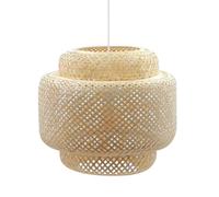 LEDKIA LIGHTING - Suspension Bambou Nagua | Design Boho-Chic Unique | Compatible Ampoules LED E27 | Idéale pour Intérieur | IP20 | 310mm x 420mm, Naturel, Bambou