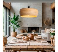 Suspension Bambou Shuka Sari ILUZZIA Textile noir