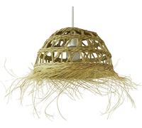 Suspension Baracoa | Boho Lampe à suspendre en feuille de palmier doum, paille 45cm