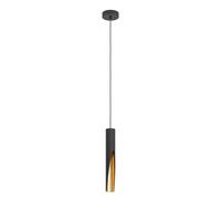 Suspension BARBOTTO GU10 1X4,5W en acier noir et or D60mm