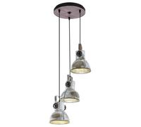 Suspension Barnstaple Au Design Industriel brun, noir, zinc