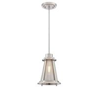 Suspension Beatrix nickel / verre transparent Westinghouse