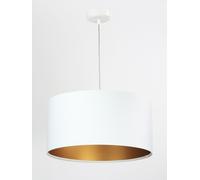 Suspension Blanc Or Tissu Ø40Cm Salle À Manger Lampe À Pendre ROSIE