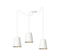 Suspension Blanche Or Max. 2M Flexible E27 Table À Manger Salon Spider Lampe