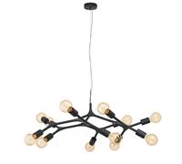 Suspension BOCADELLA E27 12X60W en acier noir D920mm
