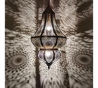 Suspension bohème en mosaïque Turque Marocaine, Lampe Suspendue Vintage de Style Arabe pour Chambre, Salon, café ou Bar, Lustre décoratif ajouré sculpté à la Main, 40 x 75 cm