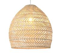 Suspension bohème en rotin tressé, Abat-Jour en Bambou, éclairage de Plafond Vintage en Osier tressé, luminaire Industriel pour Jardin, Salle à Manger, Bureau, Chambre à Coucher, 50 cm