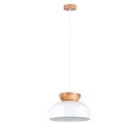 Suspension Bois Blanc/Bois Naturel E27 1 Marion
