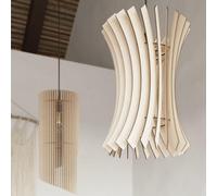 Suspension Bois Cylindre pour Ampoule E27