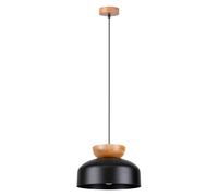 Suspension Bois Noir/Bois Naturel E27 1 Marion