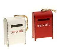 suspension boîte à lettres métal noël 6x3.5x9cm - modèle aléatoire - chaks 12432 Rouge G