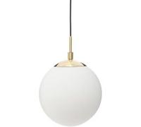 Suspension boule ""Dris"" métal doré D20cm - Atmosphera createur d'interieur