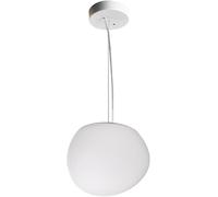 Suspension Boule De Verre Blanc, Lustre en Forme De Pierre Chaude D’oie, Suspension D’éclairage Décoratif De Restaurant, G9/e27, Lampes à Suspension Minimalistes Modernes, 23CM