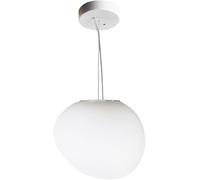 Suspension Boule De Verre Blanc, Lustre en Forme De Pierre Chaude D’oie, Suspension D’éclairage Décoratif De Restaurant, G9/e27, Lampes à Suspension Minimalistes Modernes, 32CM