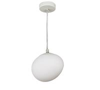Suspension boule de verre blanc, lustre en forme de pierre chaude d'oie, éclairage décoratif de restaurant, lampe suspendue, G9/E27, lampes à suspension minimalistes modernes pour salles d'exposition
