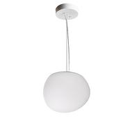Suspension boule de verre blanc, lustre en forme de pierre chaude d'oie, éclairage décoratif de restaurant, lampe suspendue, G9/E27, lampes à suspension minimalistes modernes pour salles d'exposition