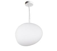 Suspension boule de verre blanc, lustre en forme de pierre chaude d'oie, éclairage décoratif de restaurant, lampe suspendue, G9/E27, lampes à suspension minimalistes modernes pour salles d'exposition