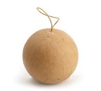 Suspension boule grane creative carton noel 6,5cm or