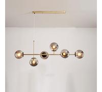 Suspension Boule Verre Moderne Globe Éclairage Plafond 6 Lumières Lampe Suspendue Simple Loft Près Du Plafond Lampes Suspendues Lustre Cuisine Îlot Maison Suspension Intérieure Luminaires Suspendus