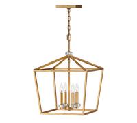 Suspension Cage Abat-Jour 40,5 Cm Large H: Max. 216,9 Cm 4X E14 Lampe Suspendue