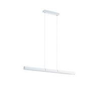 Suspension CALDINA LED 21W en acier et aluminium blanc et chrome 990x85x1100mm