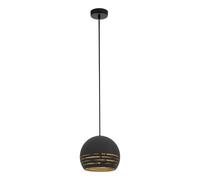 Suspension CAMASTRA E27 1X40W en acier noir et or D225mm