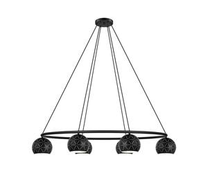Suspension CANTALLOPS E14 6X40W en acier noir et blanc 1150x520x1100mm
