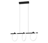 Suspension CARANACOA LED 3X9W en acier noir 780x230x1100mm