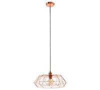 Suspension CARLTON 2 E27 1X60W en acier cuivre D455mm