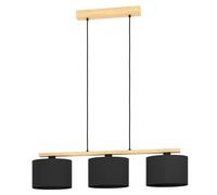 Suspension CASTRALVO E27 3X40W en bois et acier marron 975x175x1100mm