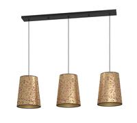 Suspension CASTUERA E27 3X25W en acier noir 1310x300x1500mm