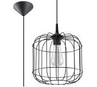 Suspension CELTA E27 LED Moderne Loft Boho Design Couloir - SOLLUX - Noir - 1 ampoule - 60W E