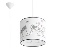Suspension Chambre d'Enfants E27 Chats Garçons Filles Ø30 cm 1 Ampoule