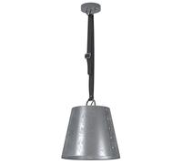 Suspension CHERTSEY E27 1X60W en acier et cuir noir D335mm