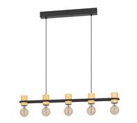 Suspension CHIEVELEY E27 5X40W en acier noir 885x85x1100mm