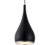 Suspension chromée de Style Industriel Nordique, Lampe à Une tête E27, luminaire Suspendu Simple pour îlot de Cuisine, Restaurant (Noir) (Noir)