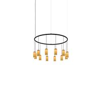 Suspension Circulaire Cirio en Forme de S, Blanc/porcelaine