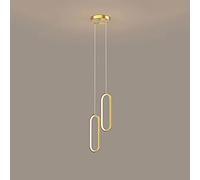 Suspension Circulaire Noire réglable à 2 Anneaux LED avec Abat-Jour en cuivre, plafonnier Semi-encastré pour Salon, Couloir, Hall d'entrée, décoration d'intérieur Moderne